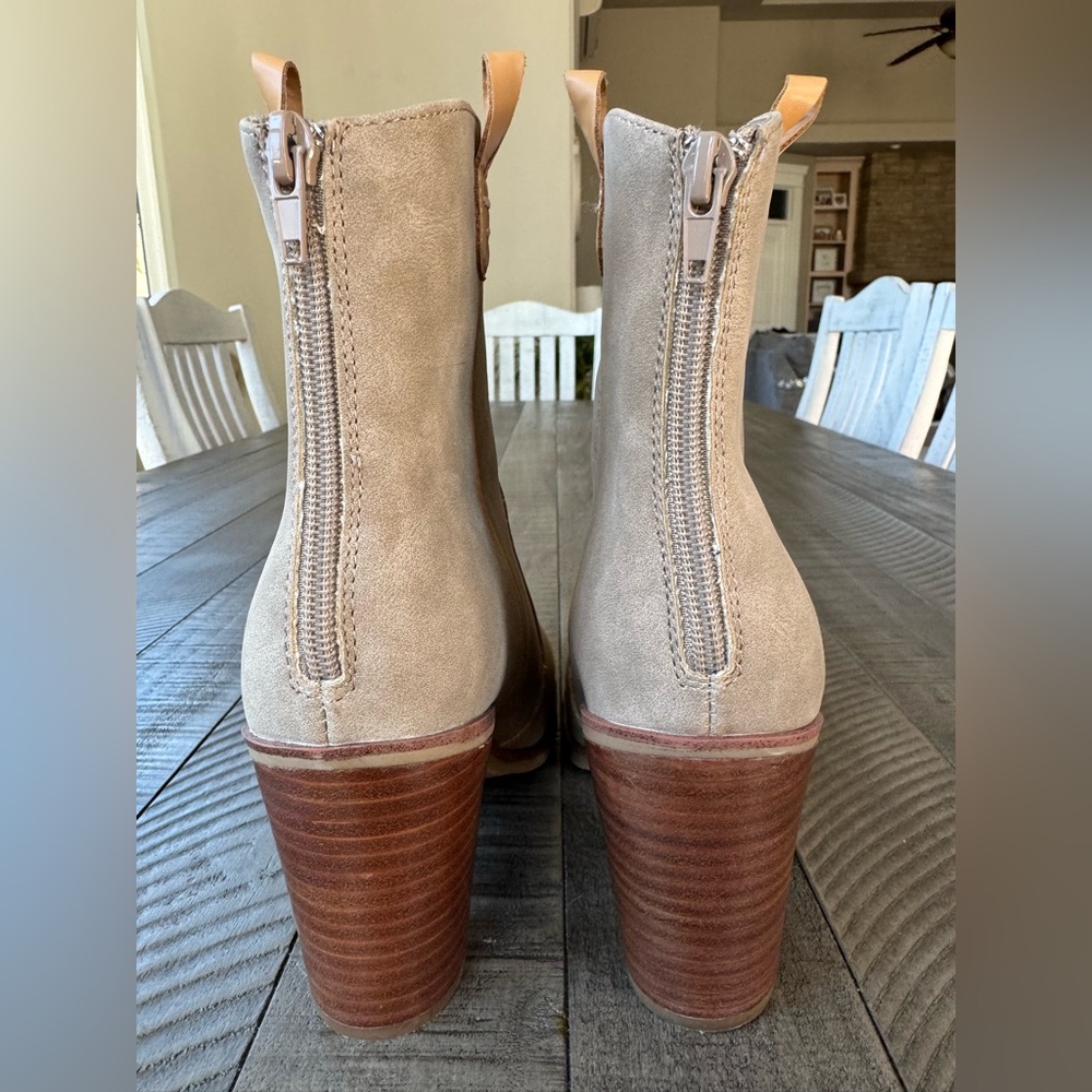 MIA Susanna Western Block Heel Ankle Sand/Nude Boots Women's Size 8 - Picture 9 of 16